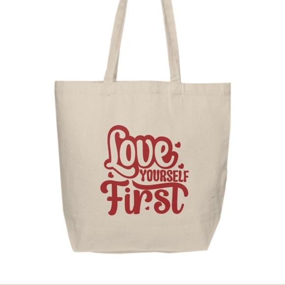 Love Yourself First Custom Tote Bag - Picture 2 of 3